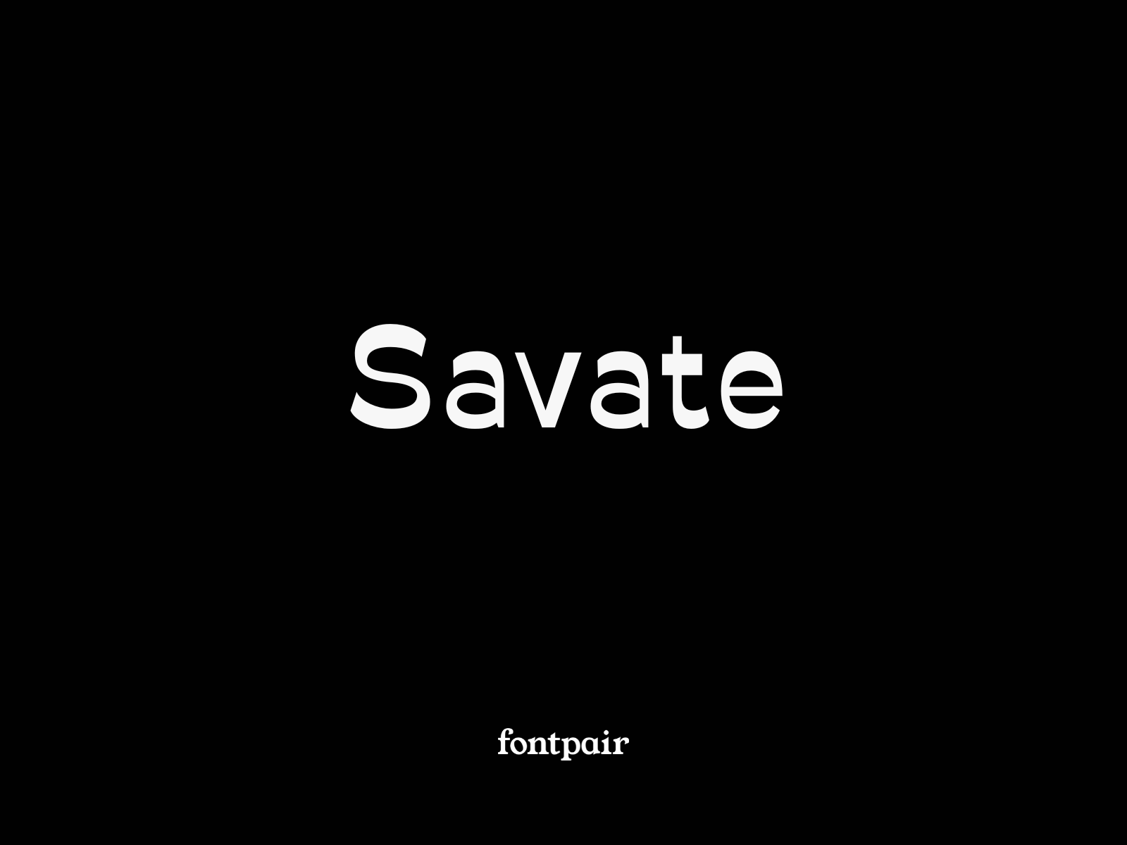 Savate Free SansSerif Font Fontpair